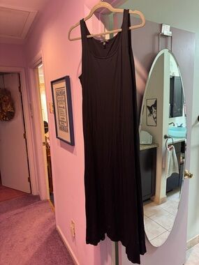 Eileen Fisher Size XL Black Tank Maxi Dress
